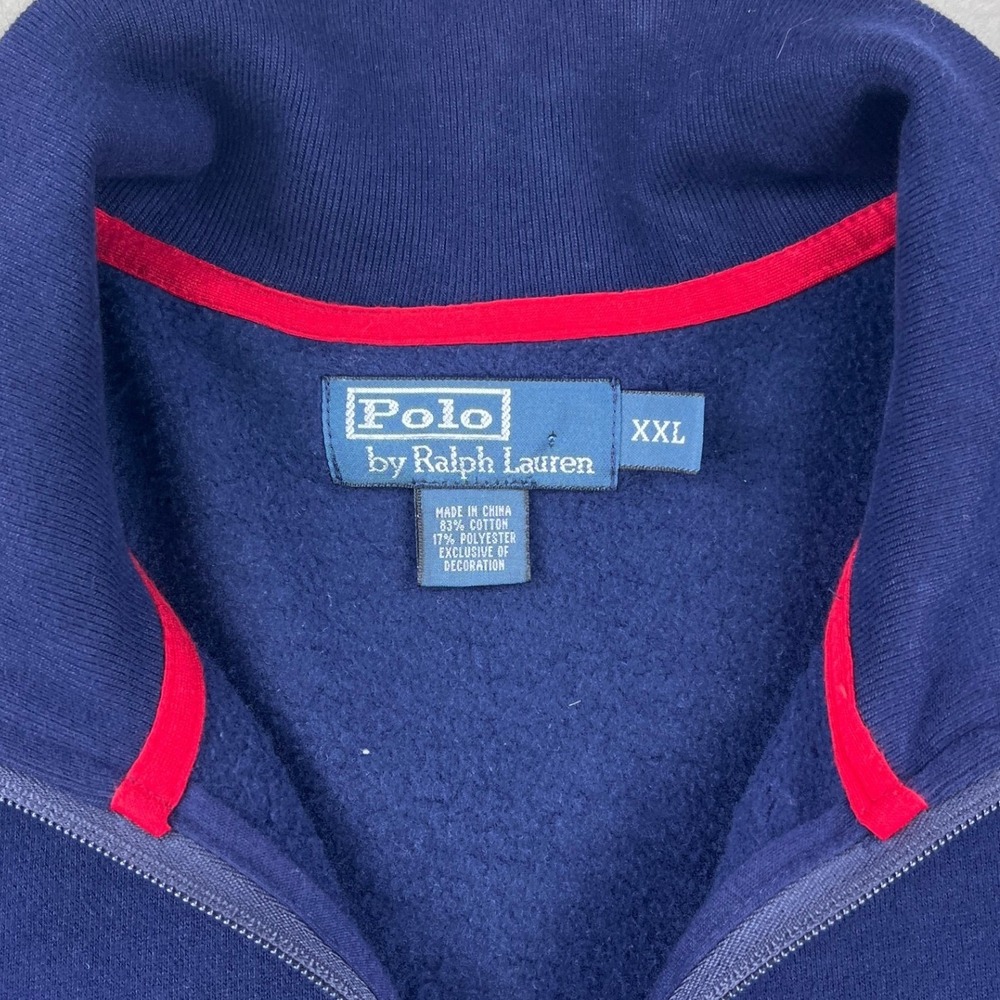 Polo Ralph Lauren Track Jacket Mens XXL Navy Blue Track and Field Full Zip 012 - Picture 3 of 6